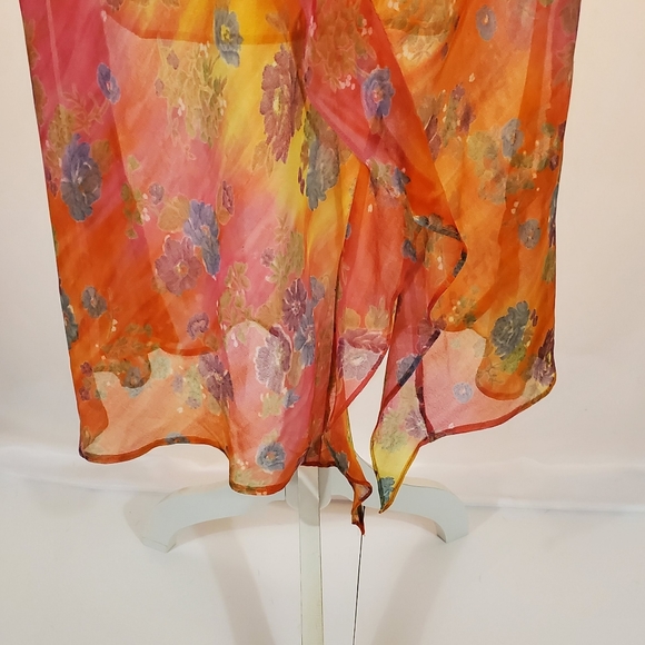 JMD Feminine Romantic Spring Dress 1XL Flowing, Airy, Ruffles Below the Knee EUC - Picture 8 of 12